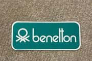 Vintage 1980s Benetton Green Global Fashion Brand Sticker
