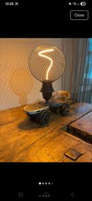 Vintage roller skate lamp
