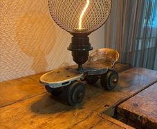 Vintage roller skate lamp