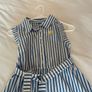 Girls gorgeous designer dress from Tuc Tuc navy white strip Age 10 11 12 Image 2
