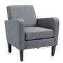 Modern Fabric Accent Chiar Club Armchair Sofa with Padded Seat,Light Grey (FREE SHIPPING) Image 2