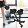 Adjustable Dumbbell Stand Fitness Dial Dumbbell Rack with Adjustable Belt for Home Gym Set Image 6