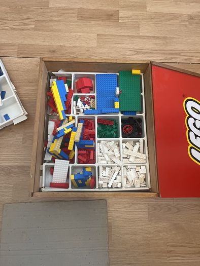 Vintage Lego box and Lego