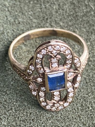 Ring Gold Sapphire Diamond Ring