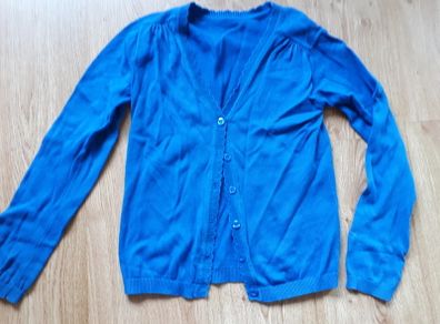 Blue Cardigan.  Age 10-11