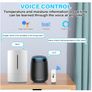 GAOEEIN Smart WiFi Thermometer Hygrometer, Wireless Indoor Outdoor Temperature and Humidity Sensor with Remote App Notification Alarm with Alexa Google Home (4 Pack) Image 3