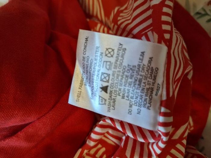 Red linen jacket