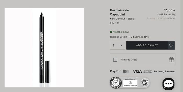 Germaine de Cappuccini - Kohl Contour 332 black