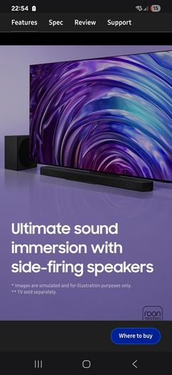 Samsung soundboard with woofer and remote