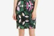 Ted baker Green pink floral dress 12