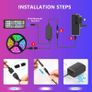 12M(2 x 6M) Music Sync Colour Changing RGB LED Strip 44-Key Remote, Sensitive Built-in Mic, App Controlled LED Lights, 5050 RGB LED Light Strip(APP+Remote+Mic+3 Button Switch) [Energy Class A+] Image 6