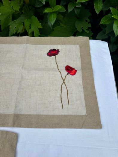 Pair of Linen Placemats/Tray Cloths
