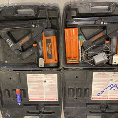 2x Ramset TrakFast TF1100 Cordless Nail Guns in Cases with Chargers
