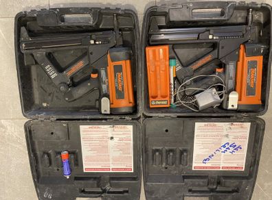 2x Ramset TrakFast TF1100 Cordless Nail Guns in Cases with Chargers