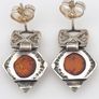 925 vintage sterling silver and amber earrings Image 3