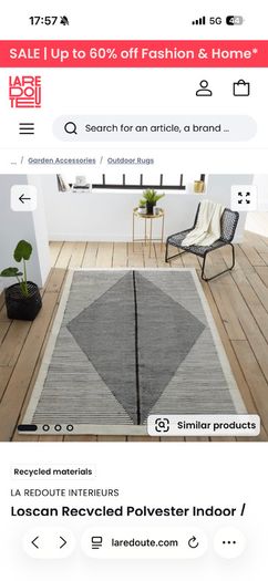Free La Redoute rug RRP 400 eur