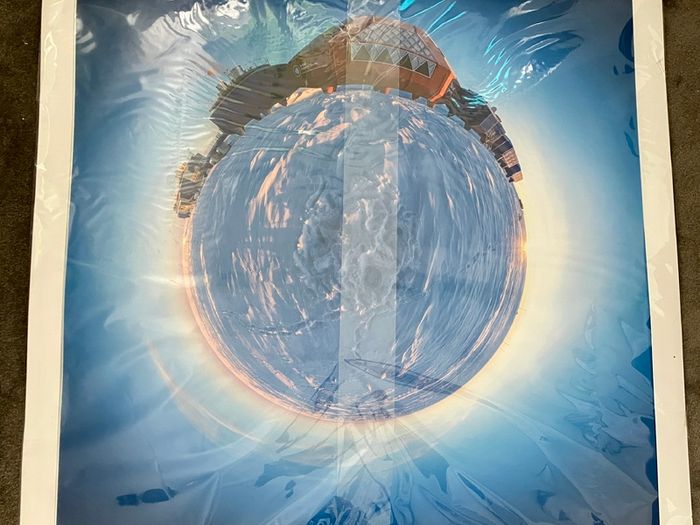 Large image Antarctica Halley 90cm x 90cm photography Little Planet Unique Picture