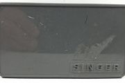 Vintage singer box with spools