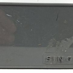 Vintage singer box with spools