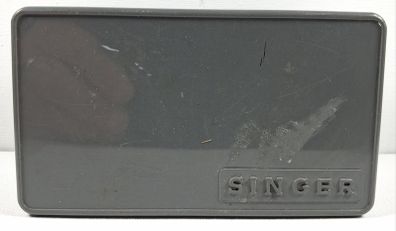 Vintage singer box with spools
