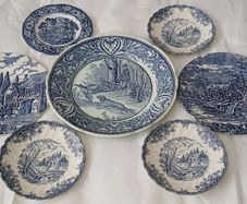 Collection of Blue and White Plates