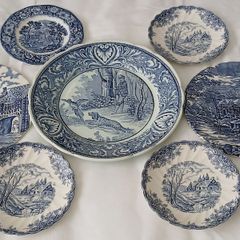 Collection of Blue and White Plates