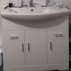 Vanity Unit White Gloss  100cm / 1000mm