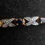 Sterling Silver 925 Bracelet Gold Plated CZ and Blue Sapphire Image 8