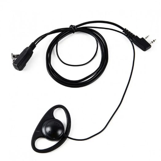 Hook Earpiece 2 Pin PTT With Mic Headset Walkie Talkie Headset BaoFeng, Kenwood, Quansheng
