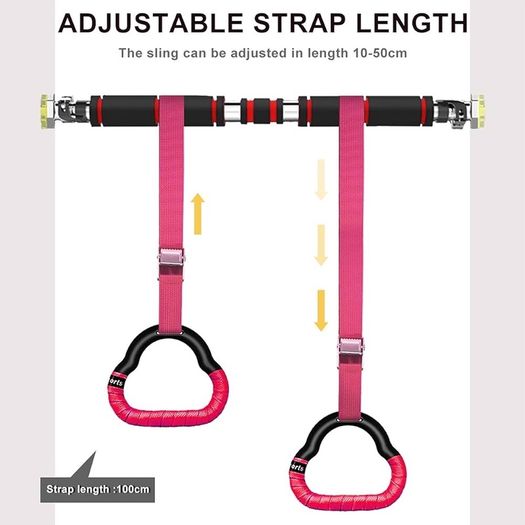 NEW SALE | Gymnastic Rings Set Childrens Home Fitness Training Equipment with Adjustable Buckle
