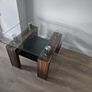 Glass & Wood Side tables x 2 Image 2