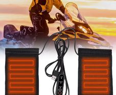 12V USB Bicycle Bike Ebike Electric Scooter Grips Heating Handlebar Cover 3 Gears Heated Handgrips Electric Heated Handle Cover for Scooter ATV ADV Moped Parts