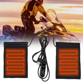 12V USB Bicycle Bike Ebike Electric Scooter Grips Heating Handlebar Cover 3 Gears Heated Handgrips Electric Heated Handle Cover for Scooter ATV ADV Moped Parts
