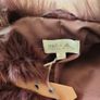 Brand New Fur Faux coat jacket burgundy purple M&S Sienna Miller Size 16 Image 5