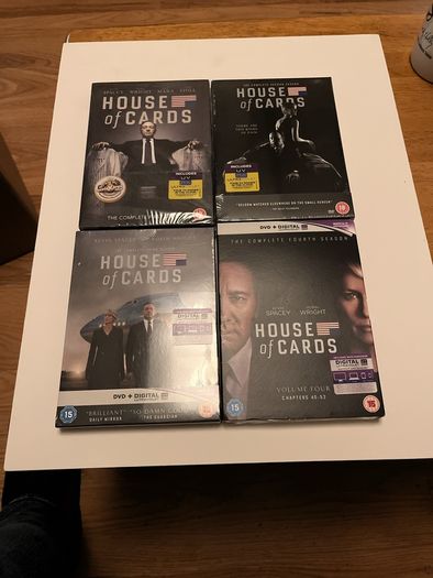 House of Cards. Season 1-4 DVD Sets. New.