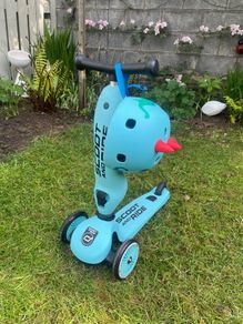 Blue scoot and ride 2in1 with micro helmet