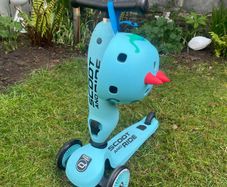 Blue scoot and ride 2in1 with micro helmet