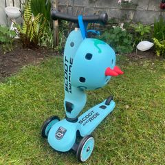 Blue scoot and ride 2in1 with micro helmet