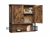 Wall cabinet kitchen bathroom vintage brown