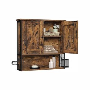 Wall cabinet kitchen bathroom vintage brown
