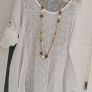Boutique white cotton and lace long sleeve top - ONE SIZE (Fit 10-16UK) Image 9