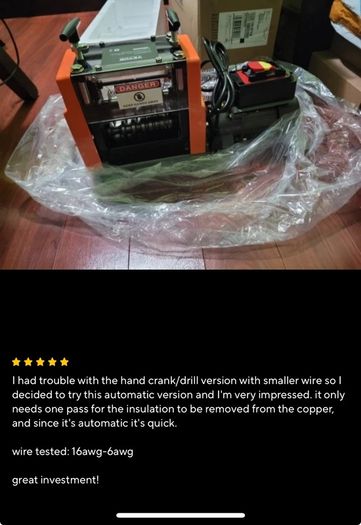 Electric Wire Stripping Machine 60W 1.5-25mm