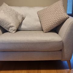 DFS Libby Cuddler Armchair, Silver Fabric, Excellent Condition