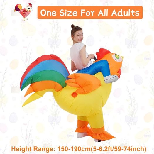 Inflatable Costume Chicken Halloween Costumes Adult Kid Inflatable Costumes for Men Women Blow up Costumes Funny Fancy Dress Party
