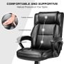 Executive Office Chair, High Back Ergonomic Chairs with Padded Cushion, Heavy Duty PU Leather Chairs Height Adjustable and Soft Armrest Reinforced Comfortable Business Work Desk Chair - Black Image 6