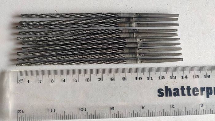 Lot of 10 Vintage USSR Round Needle Files 100mm Cut No.1 Miniature Steel Taps