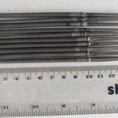 Lot of 10 Vintage USSR Round Needle Files 100mm Cut No.1 Miniature Steel Taps