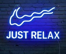Just Relax Neon Sign,Neon Sign Powered by USB with Switch, Blue Led  16.1 inch x 8.2 inch
