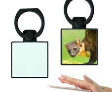 Square phone ring holder - Black