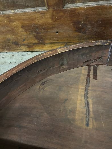 George III mahogany Demi lune